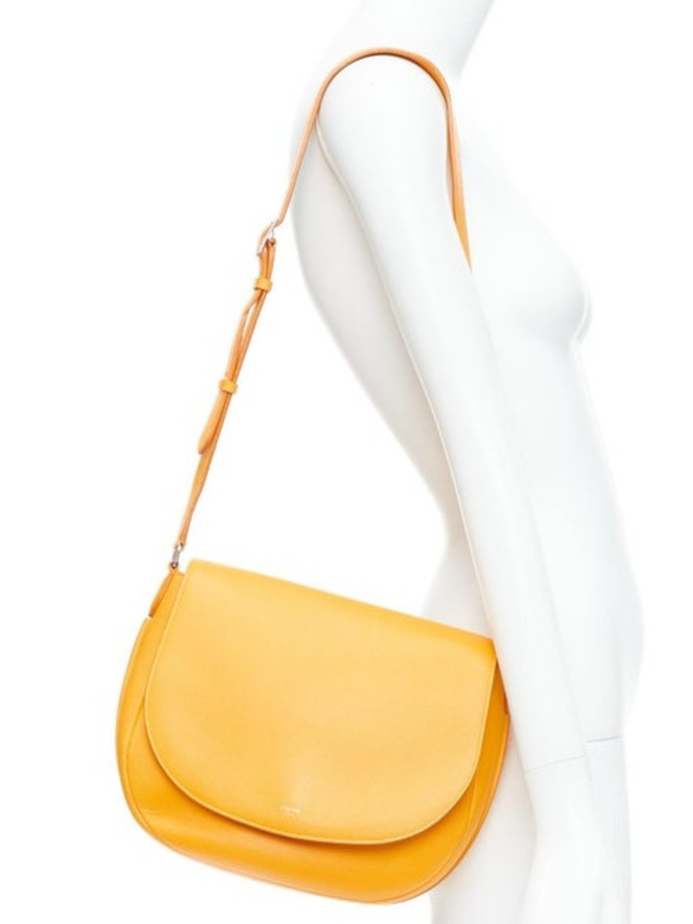 Celine Leather Trotteur in Marigold Yellow